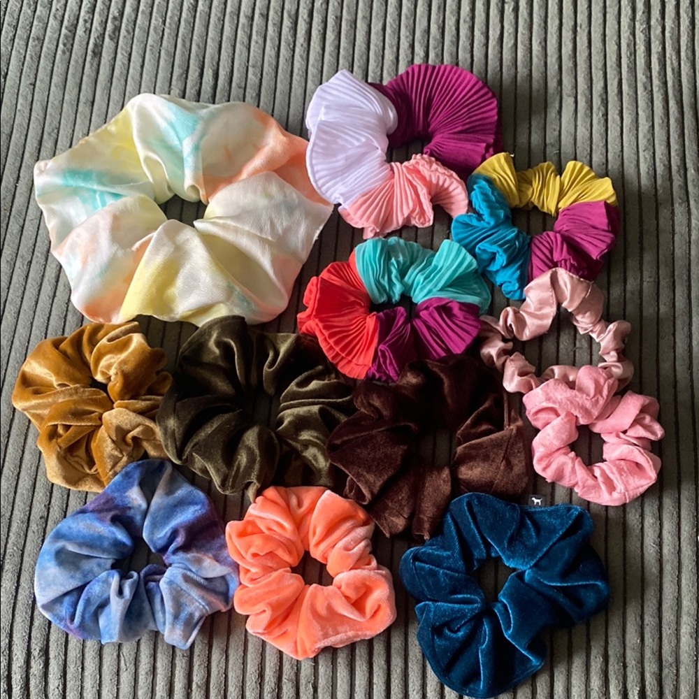 Colorful Scrunchie Set- Jumbo size, Buc-ee’s brand, Victoria’s Secret, Kitsch